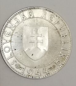 Strieborná minca 861 Knieža Pribina 10 korún 1944 - 2
