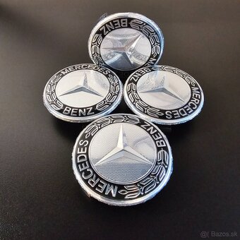 ✅MERCEDES KRYTKY KOLIES S PRSTENCOM - STRIEBORNE, 75 MM - 2