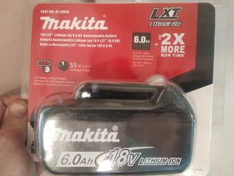 4X Nové originální baterie makita 6A BL1860b - 2