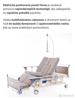 Zdravotná elektrická polohovatelná posteľ - 2