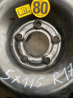 Predám na Opel rezervu tenkú dojazdovu 5x115 R17 - 2