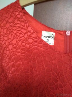 Damske červene šaty velkost 40 - 2