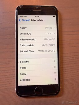 iPhone SE 2020, 256GB biely - 2