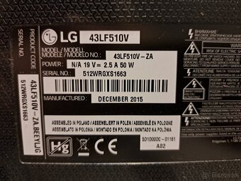 Televízor LG 43LF510V - 2