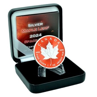 Investicne striebro mince minca Maple Leaf - 2