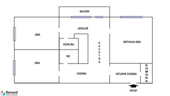 Na PREDAJ PREROBENÝ 3 IZB. BYT, M. BENKU, 72 M2, ,,STARÝ SEK - 2