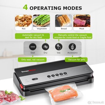 Bonsenkitchen vákuový tesniaci stroj, na vákuový tmel na suc - 2