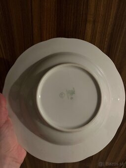 6x retro porcelan. hlboky tanier. set - 2