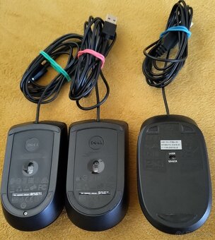 DELL a HP optická káblová myš - 2