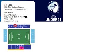 EURO U21 - Vstupenky - 2