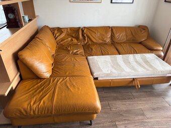 Predám kožený rohový gauč - 2