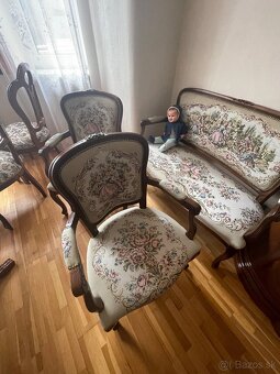 Čajový set - čalúnená stolička, French Louis style - 2