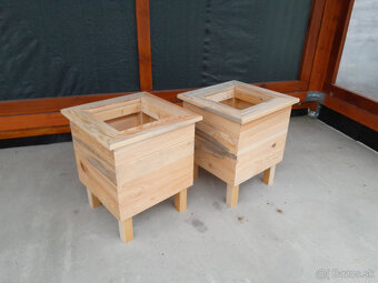 2 x Drevený kvetináč 45x45x52cm - 2