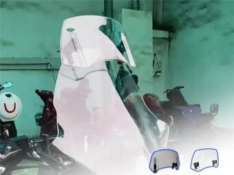 Deflektor na hlavní plexi moto 300 x 155 mm - 2