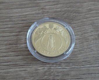 Zlatá zberateľská minca 100 € Karpatske bukove pralesy 2015 - 2
