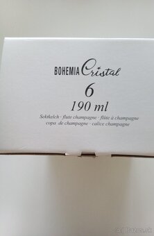 Bohemia Crystal Poháre na šampanské Natalie 190ml set 6ks - 2