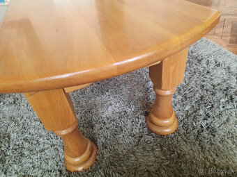 Konferenčný stolík do obývačky - masív / svetlý dub - 2