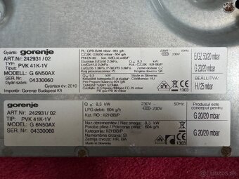 Plynova varna doska Gorenje G 6 N 50 AX - 2