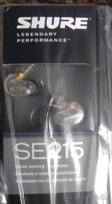 SHURE SE215 (CL)-nepoužité,nerozbalené (Posielam SK/CZ) - 2