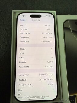 iPhone 16 PRO 128GB natural titanium - 2