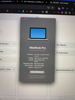 MacBook Pro Retina 15” (Mid 2014) – i7 / 16 GB RAM / SSD - 2