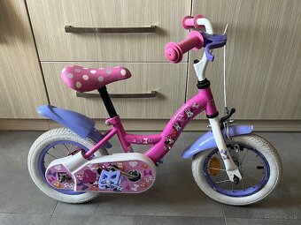 Dievčenský detský ružový bicykel 14 palcov - 2