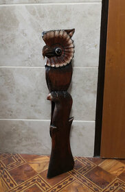 Drevená socha sova - 2