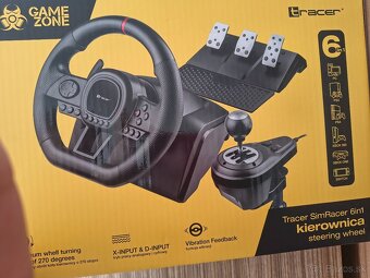 Riadidlá PC s prevodovými stupňami, spojka, pedále pre PS4.. - 2