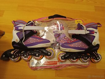 Detské dievčenské kolieskové korčule v 29-33 - 2