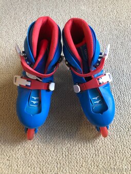 Detské kolieskové korčule Oxelo, nastaviteľná veľkosť 32-34 - 2