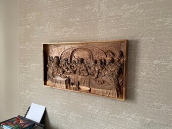 Posledná večera - drevorezba, orech - 2