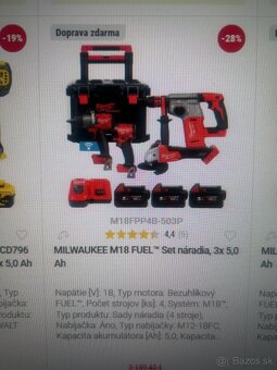 Milwaukee sada náradia - 2