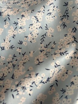 Krásne letné bleducko-modré saty vel. 150 - 2