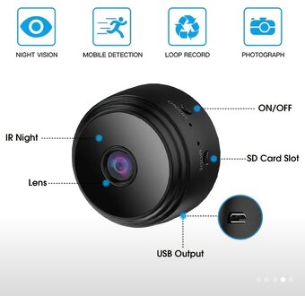 Mini Wifi Full HD bezpečnostná kamera - 2