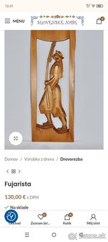 Obraz fujarista drevorezba - 2