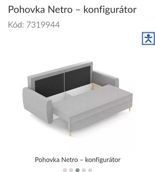 Predám pohovku NETRO ZETTA 296 - 2