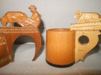 Predám drevené vyrezávané črpáky s bačom a ovečkou - 2