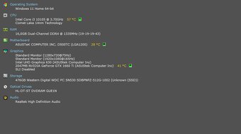 Herný / multimediálny PC – i3 + GTX 1660 Ti + 16GB RAM 512GB - 2