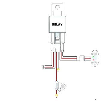 Inštalačný set 40A káble 12V LED svetlá 3 vodiče - 2