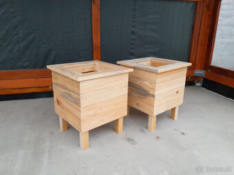 2 x Drevený kvetináč 45x45x52cm - 2