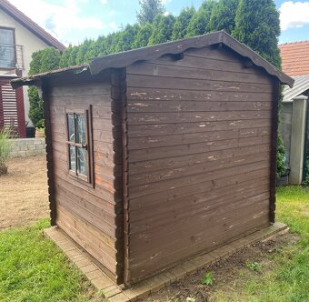 Zájradný domček drevený š 2,5 m x hl 2 m - 2