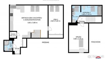 NA PREDAJ 3-izbový mezanín v Starom Meste pod hradom - 2