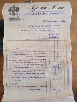 ⭐Sigmund Járay - jedálenská zostava, 1914 (s dokumentáciou)⭐ - 2