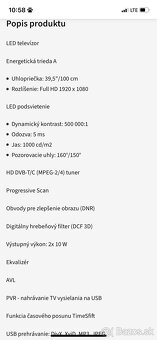 Predám Sencor TV Led 100cm - 2