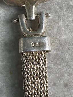 Strieborný náramok so žltým kameňom ag 925 - 2