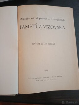 Národopisné a životopisné paměti Vizovic Čižmář Josef - 2