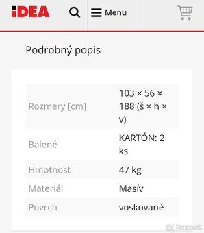 Skriňa a stolík-masív borovica - 2