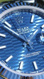 Clean 3235 Rolex DateJust 41mm fluted blue motif Jubilee - 2
