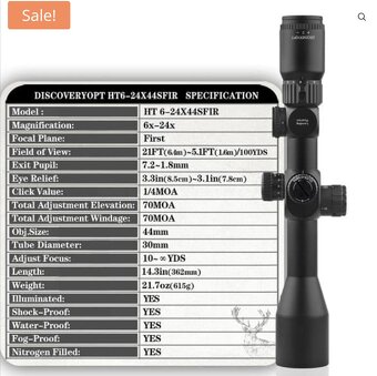 Puškohľad Discovery Optics HT Gen2 6-24x44 FFP - 2