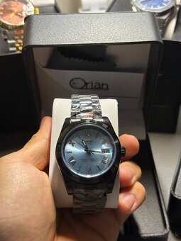 Orian - Datejust smooth bezel Full Black / tiffany blue - 2